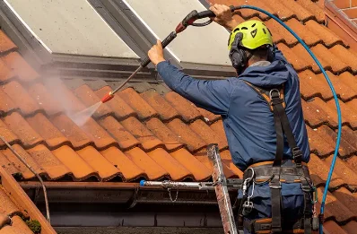 Démoussage et hydrofuge de toiture à Celoux